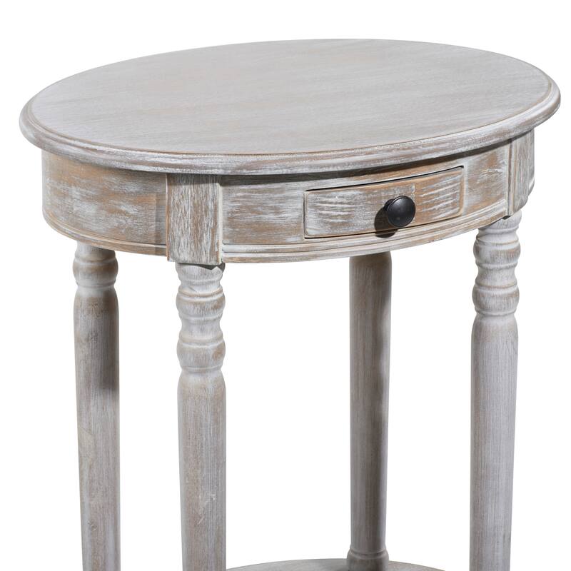 Light Brown Wood Farmhouse Accent Table