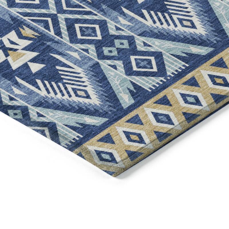 HomeRoots Aztec Transitional Rectangle Outdoor Rug