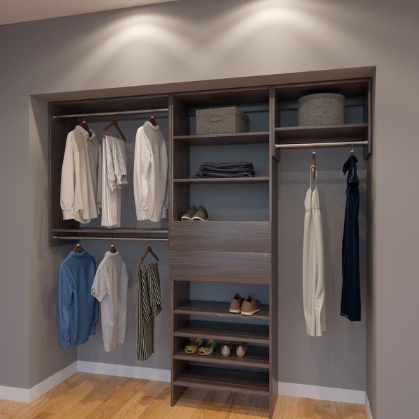 Shop Modular Closets 7 5 Ft Closet Organizer System 90