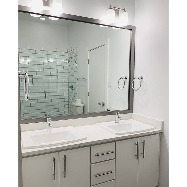 Frame My Mirror Stainless Steel Framed Vanity Mirror, Meade Design