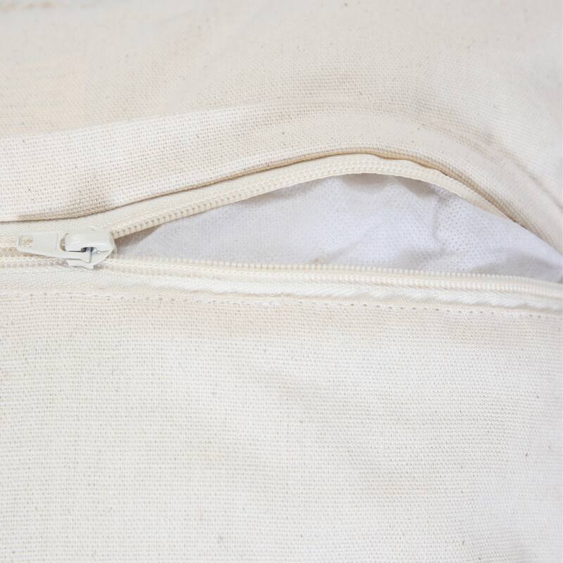 Handwoven Jacquard Square Cotton Throw Pillow Cover - 20" - Cream and Pink