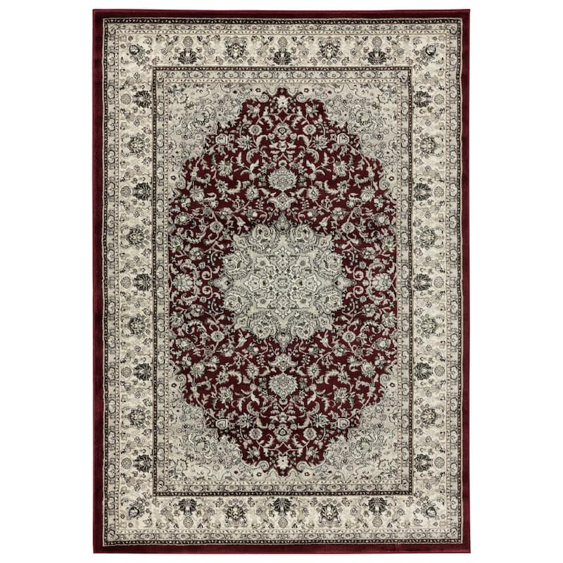 Vaso Collection Traditional Polypropylene Area Rug