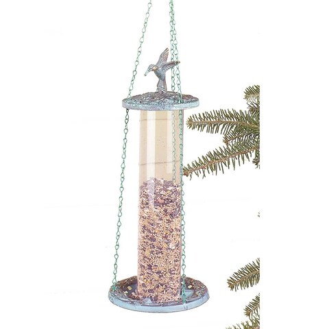Birdfeeders Verdegris Brass/Plastic Birdfeeder Renovators Supply