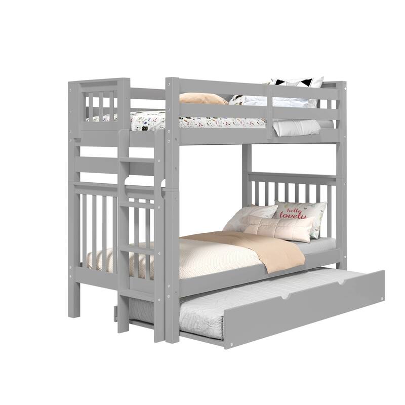 Taylor & Olive Trillium Tall Twin over Twin Bunk Bed, Twin Trundle