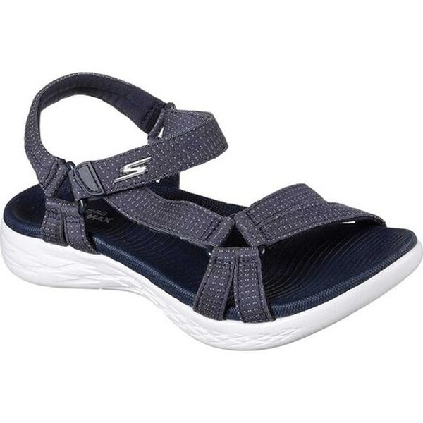 Skechers Women's On the GO 600 Brilliancy Ankle Strap Sandal Navy