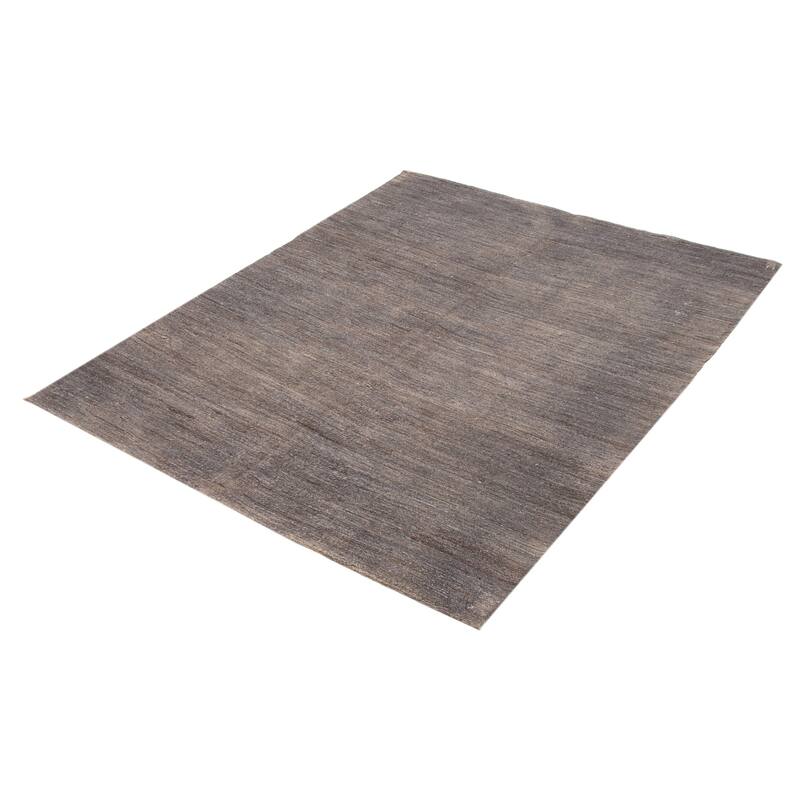 ECARPETGALLERY Flat-Weave Natural Grey Wool Tapestry Kilim - 6'5 x 8'2