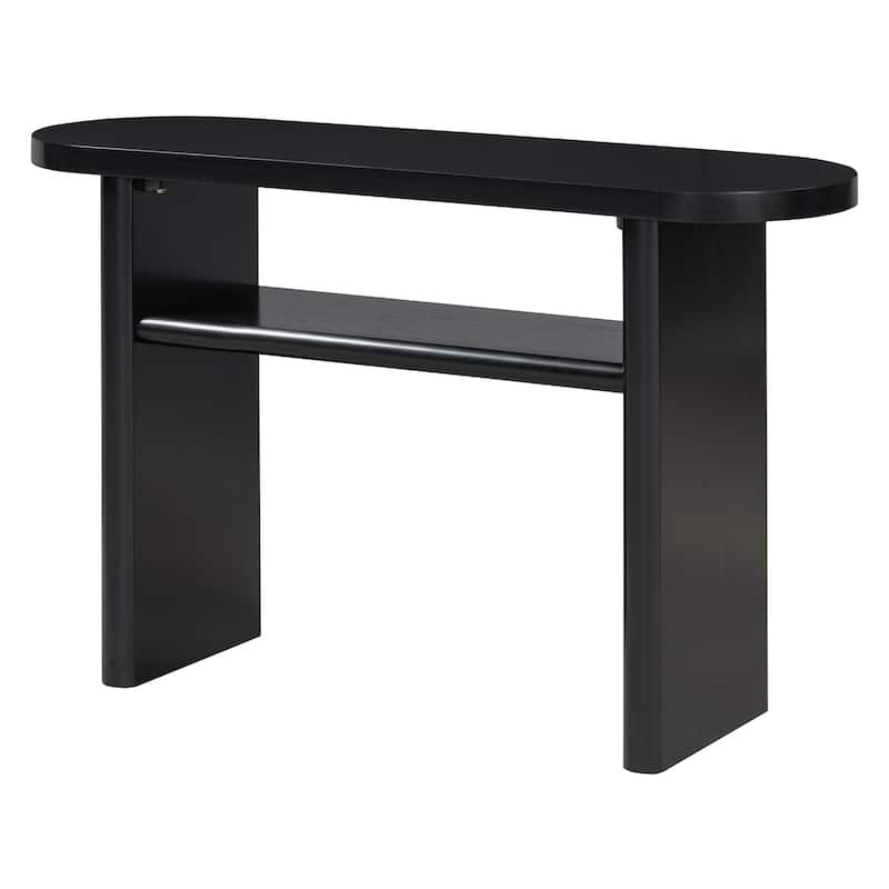 Sleek Console Table with Rounded Edges and Sturdy Shelf Design for Modern Living Spaces