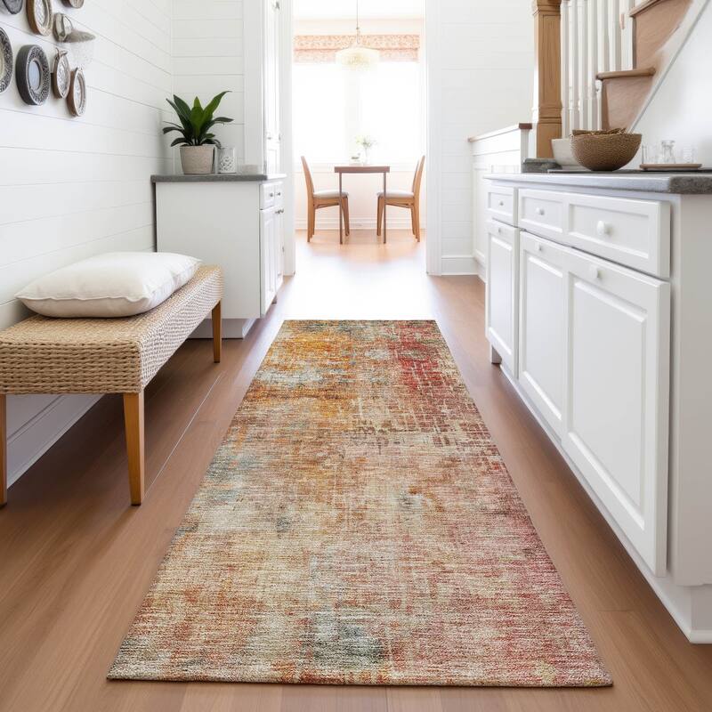 Premium Washable Super Soft Modern Casual Mayfield Rug - Tan - 2'3" x 7'6"