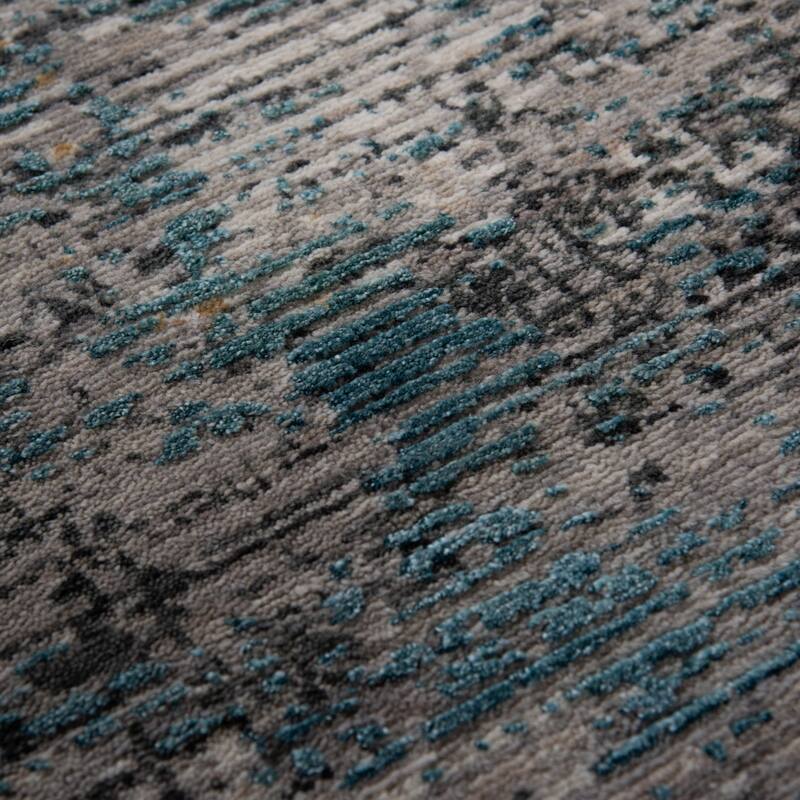 Alora Decor Cosmopolitan Contemporary Gray Wool/Tencel Area Rug