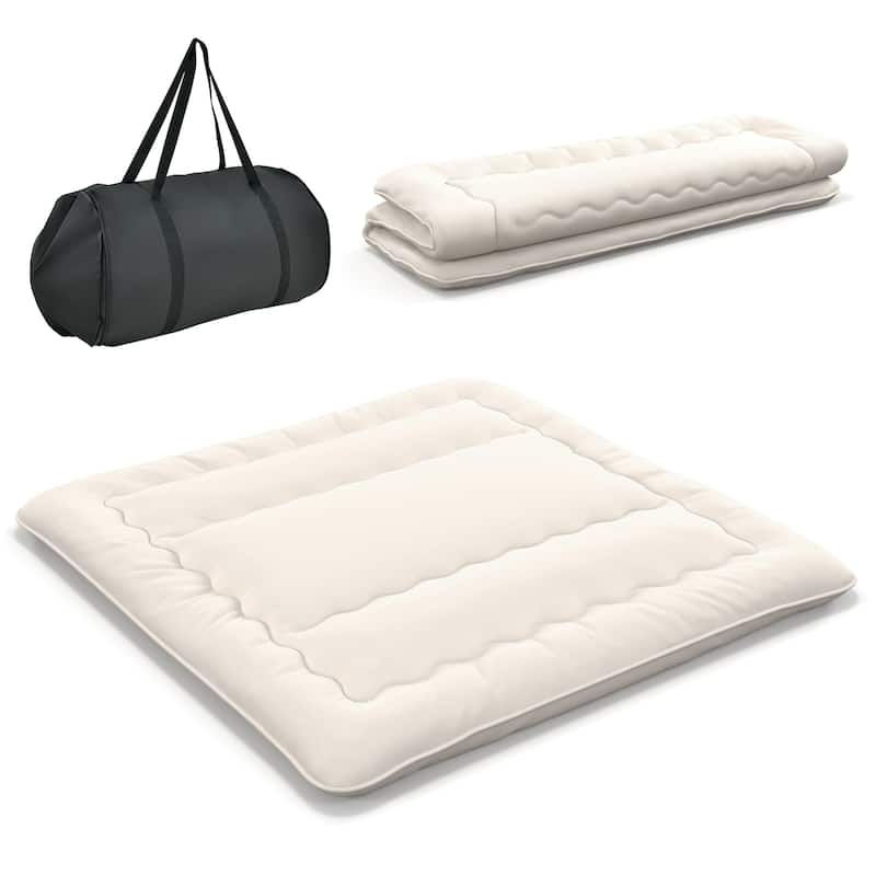 Futon Mattress Floor Sleeping Pad with Washable Cover