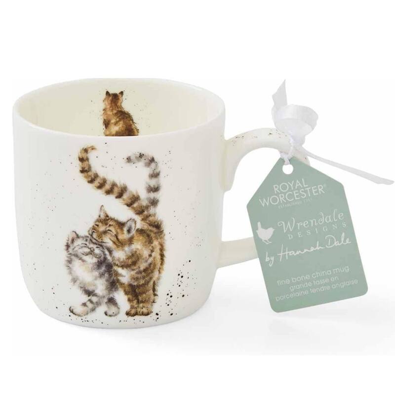 Royal Worcester Wrendale Design Mug Cats or Mouse Design - 14 Ounces - Feline Fine (Cat)