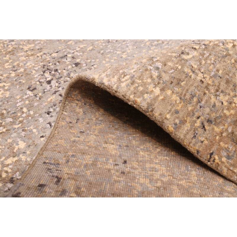 ECARPETGALLERY Hand-knotted Legacy Grey Silk, Wool Rug - 2'5 x 10'6