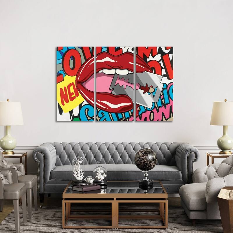 iCanvas "Odaxelagnia" by Rawksy 3-Piece Canvas Wall Art Set - 40x60x1.5