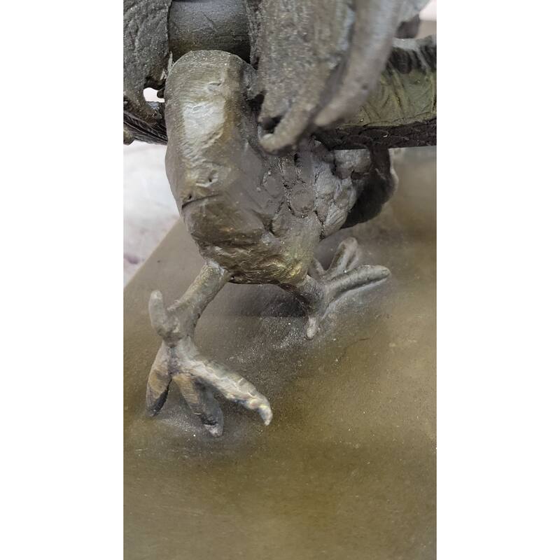Roosters Chickens Fighting Bronze Sculpture Statue By Milo