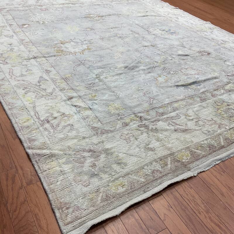 HERAT ORIENTAL Handmade Vegetable Dyed Oushak Wool Rug - 8'5" x 10'