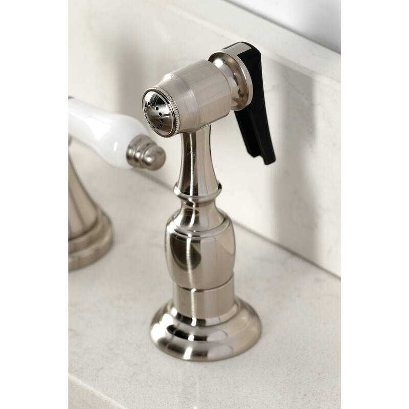 Kingston Brass KS279.BPLBS Bel-Air 1.8 GPM Widespread Kitchen Faucet - Polished Chrome