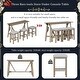 preview thumbnail 8 of 20, Home Kitchen Dining Bar Table Set with 3 Padded Stools Multi-Functional Solid Wood Breakfast Nook with USB Ports & Power Strip
