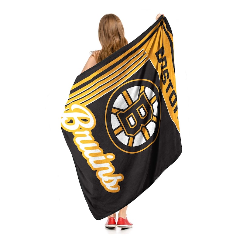 NHL Boston Bruins 46" x 60" Microfiber Throw Blanket
