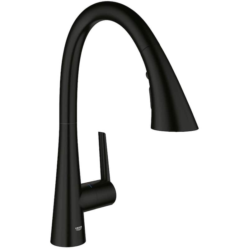 Grohe Zedra 1.75 GPM Single Hole Pull Down Kitchen Faucet with