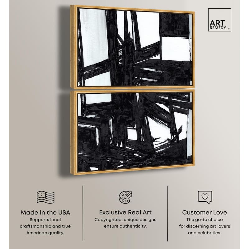Monochrome Study Canvas Set of 2 by Art Remedy