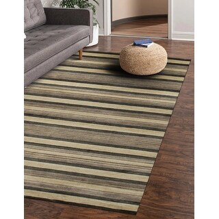 Toni Rug Handmade Wool Multicolored Transitional Stripe Lori Toni Rug - 5' x 8 ...
