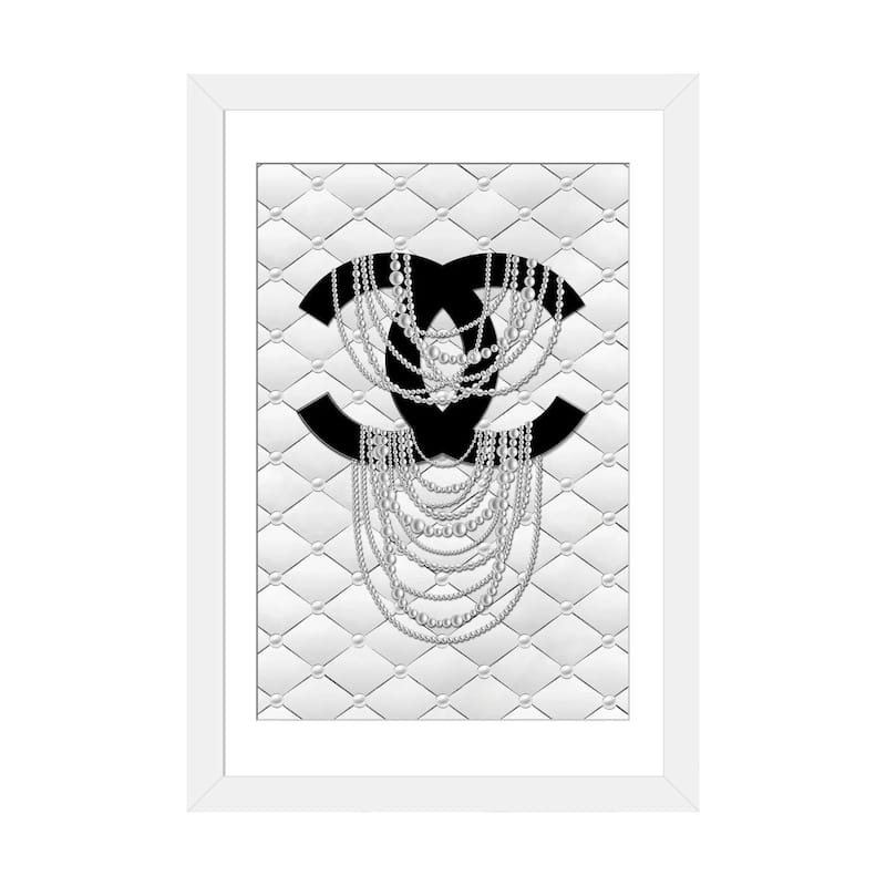 iCanvas "Quilt Pearls" by Martina Pavlova - White - 32x24x1