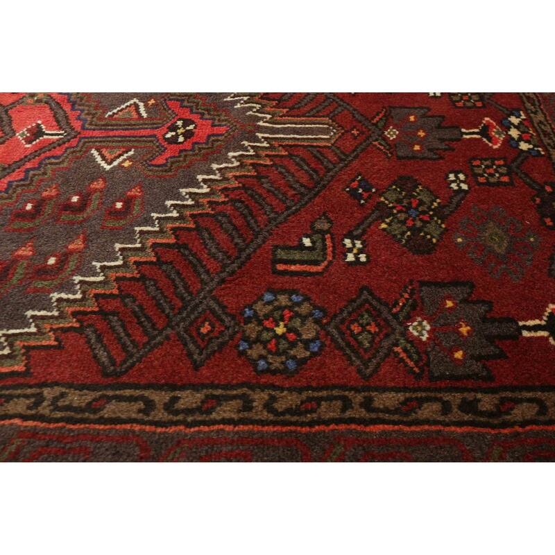 ECARPETGALLERY Hand-knotted Andelz Dark Red Wool Rug - 3'7 x 5'0