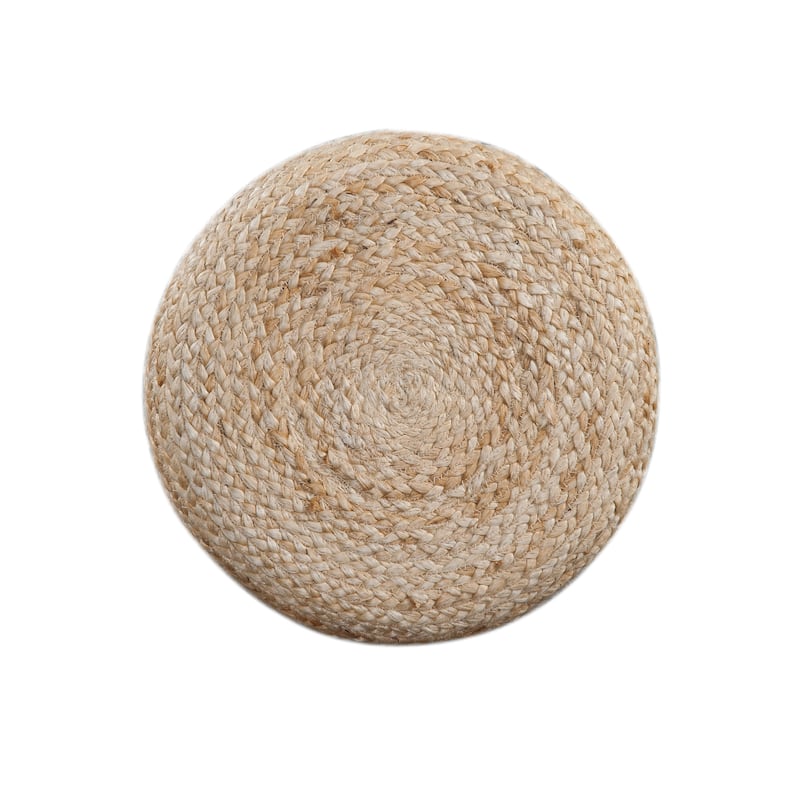 Biscayne Natural Woven Jute and Solid Wood End Table