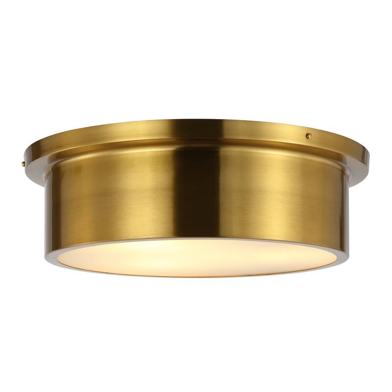 SAFAVIEH Gulshan 3-Light 16-inch Flush Mount - 16 In. W x 16 In. D x 5 In. H - Brass - 16Wx16Dx5H