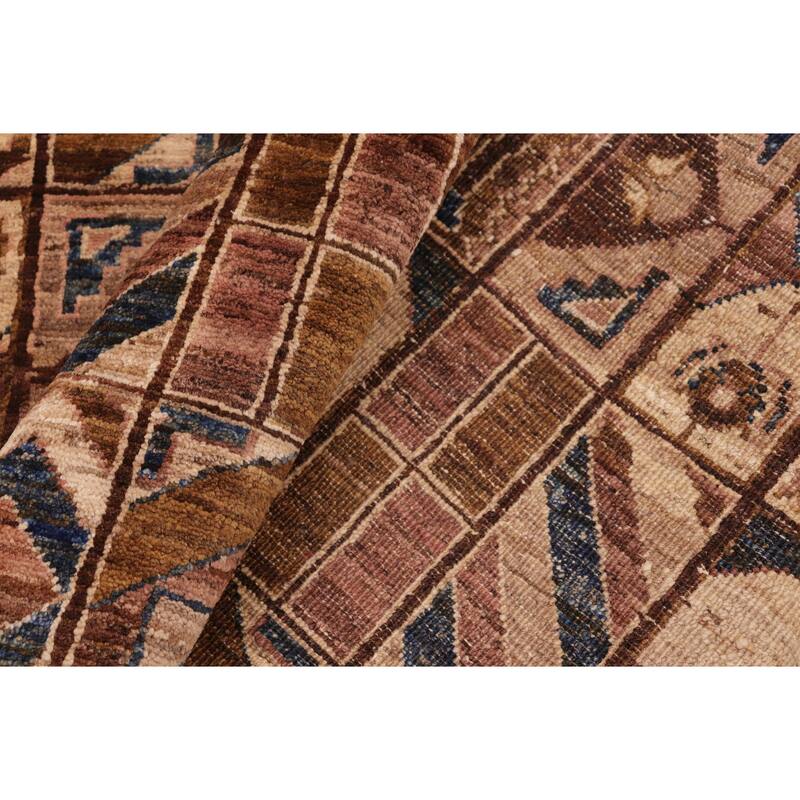 Rustica Mosaic Gabbeh Hand-Knotted Wool Area Rug