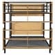 preview thumbnail 13 of 14, Black Full over Full Metal Bunk Bed with Storage Space, Ladder and Full-Length Guardrail