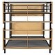 preview thumbnail 13 of 14, Black Full over Full Metal Full Size Bunk Bed ,Storage Platform Beds with Ladder and Shelves