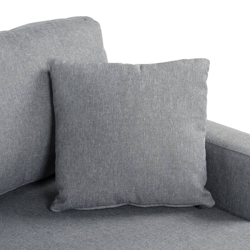 Modern Upholstery Sleeper Sectional Sofa with Storage Space