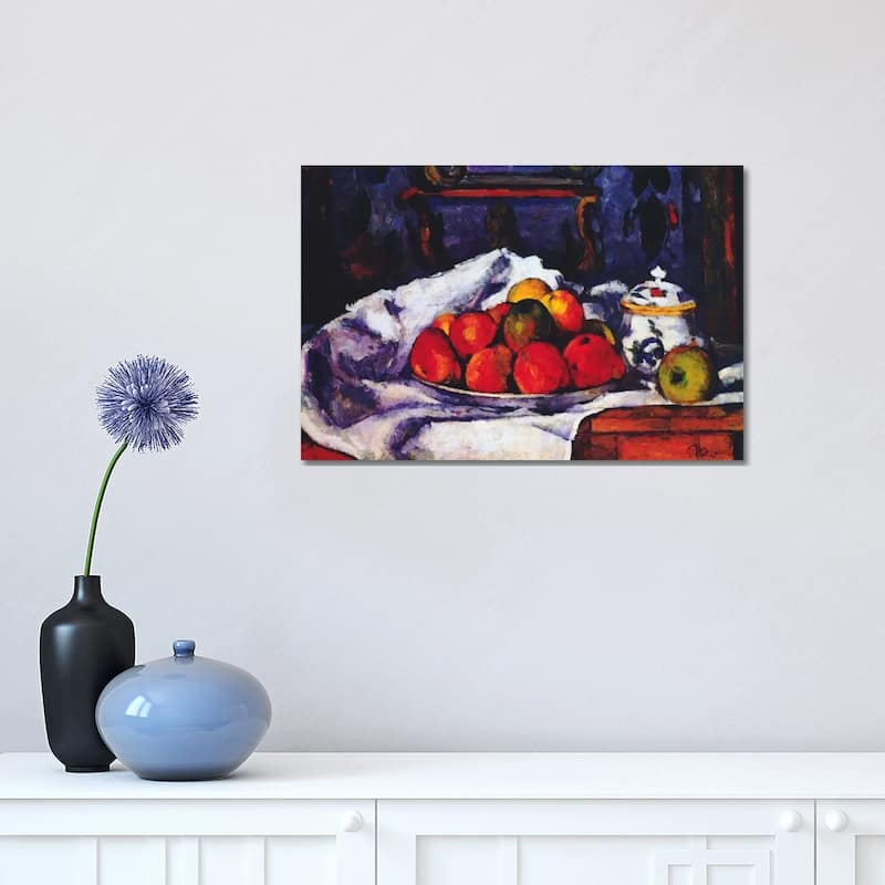 iCanvas "Still Life Bowl of Apples" by Paul Cezanne Canvas Print - 12x18x1.5