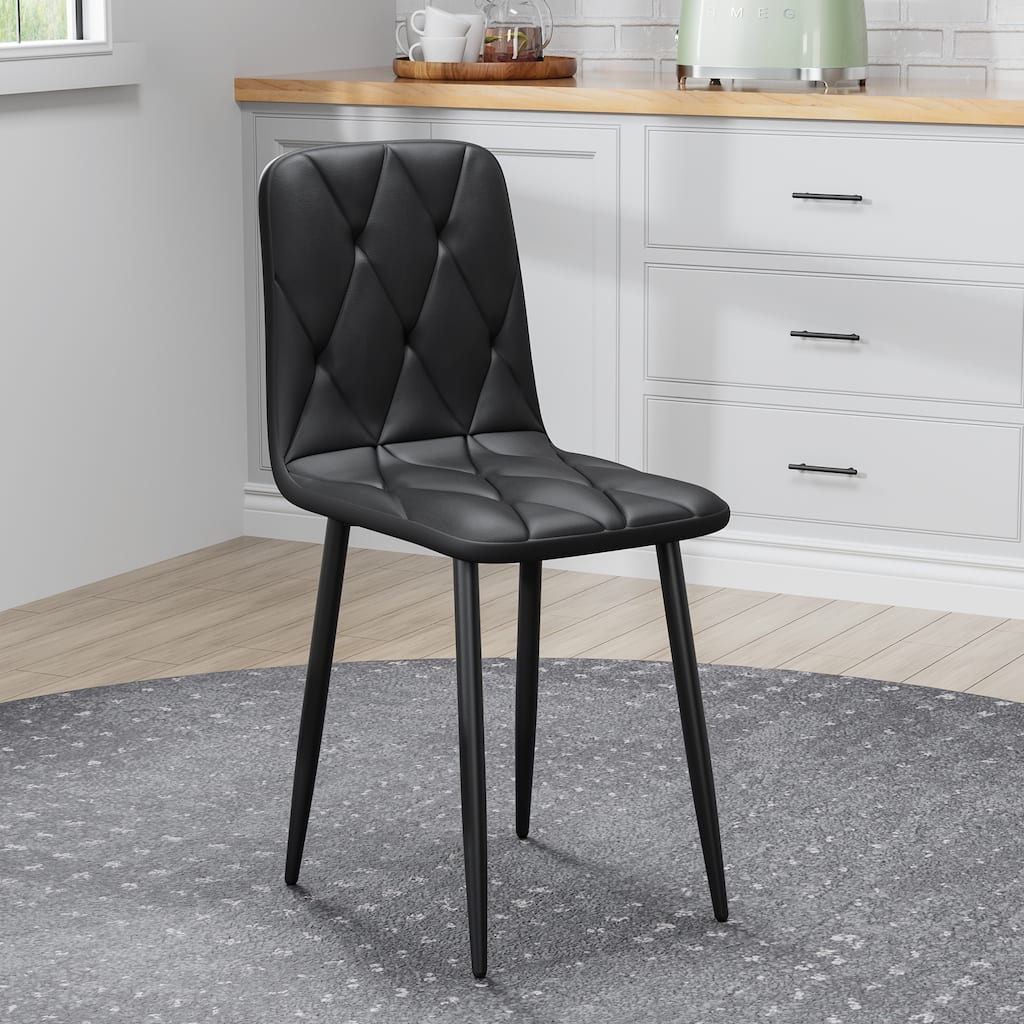 PU Dining Chairs Set of 4, Modern Kitchen Dining Room Chairs