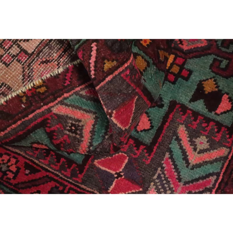 Hand Knotted Oriental 100% Wool Carpet Traditional Tribal Greys & Charcoal Ardebil Runner Rug - 10' 1'' X 2' 7''