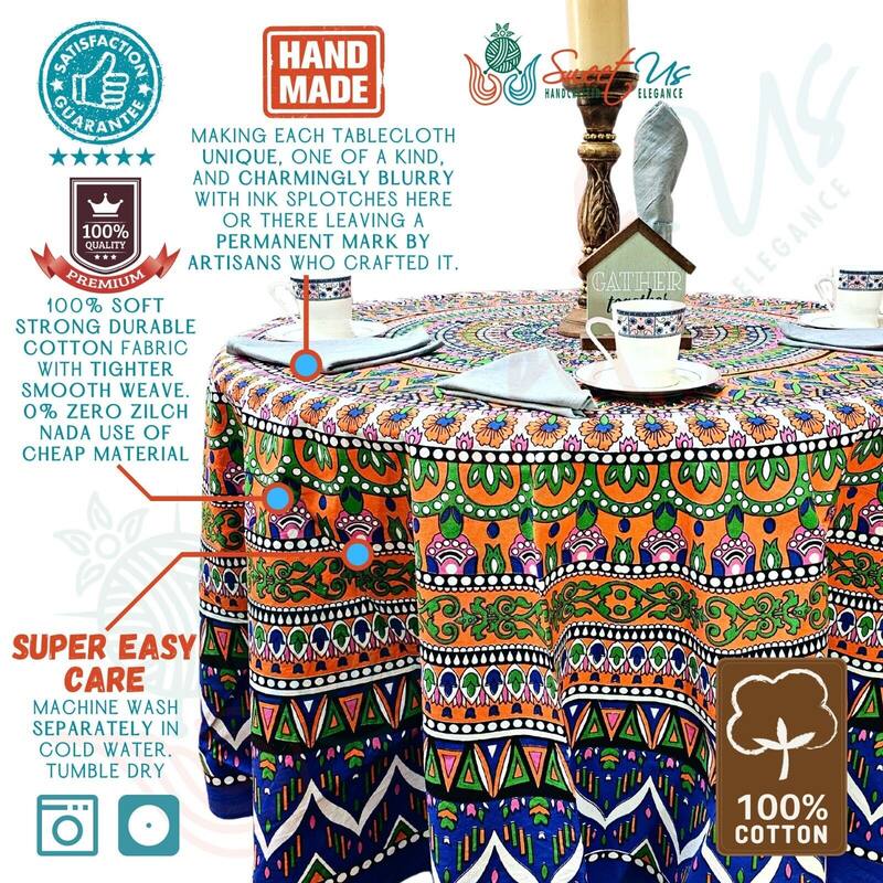 Cotton Inspiring Floral Tablecloth Collection