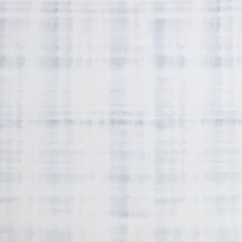 Vera Wang Blurred Plaid Cotton Comforter Set Reversible (Blue, 3 Piece)