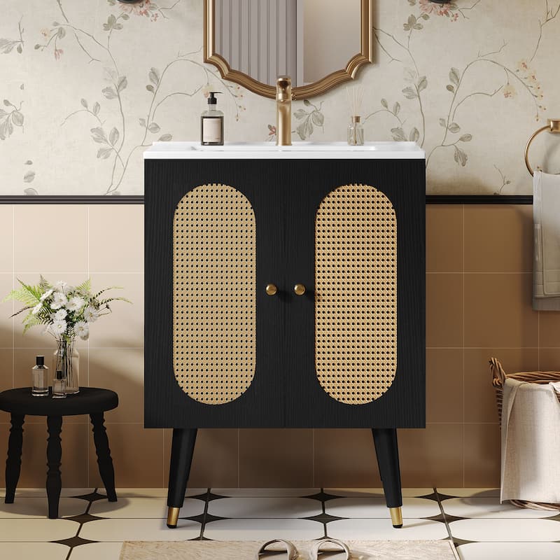 Moasis - 24"W x 18.9"D x 34.6"H - Black