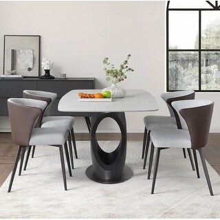 Sintered Stone Tabletop Modern Dining Room Table Solid Black Carbon ...