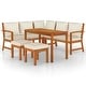 preview thumbnail 72 of 83, vidaXL 4/5/6/7/9/11 Piece Patio Dining Set with Cushions Solid Wood Acacia