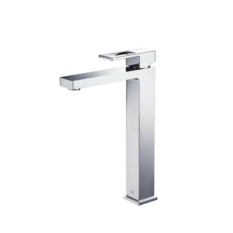 Lead Free Solid Brass Single Handle Bathroom Vanity Sink Faucet with Water Hose - Chrome