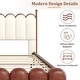 preview thumbnail 7 of 44, Christopher Knight Home - Leather Upholstered Bed with Headboard & Footboard, Solid Wood Slats & Legs, No Box Spring Needed