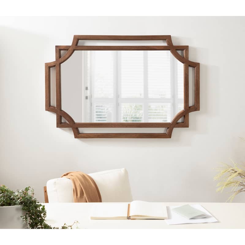 Kate and Laurel Minuette Wood Framed Wall Mirror