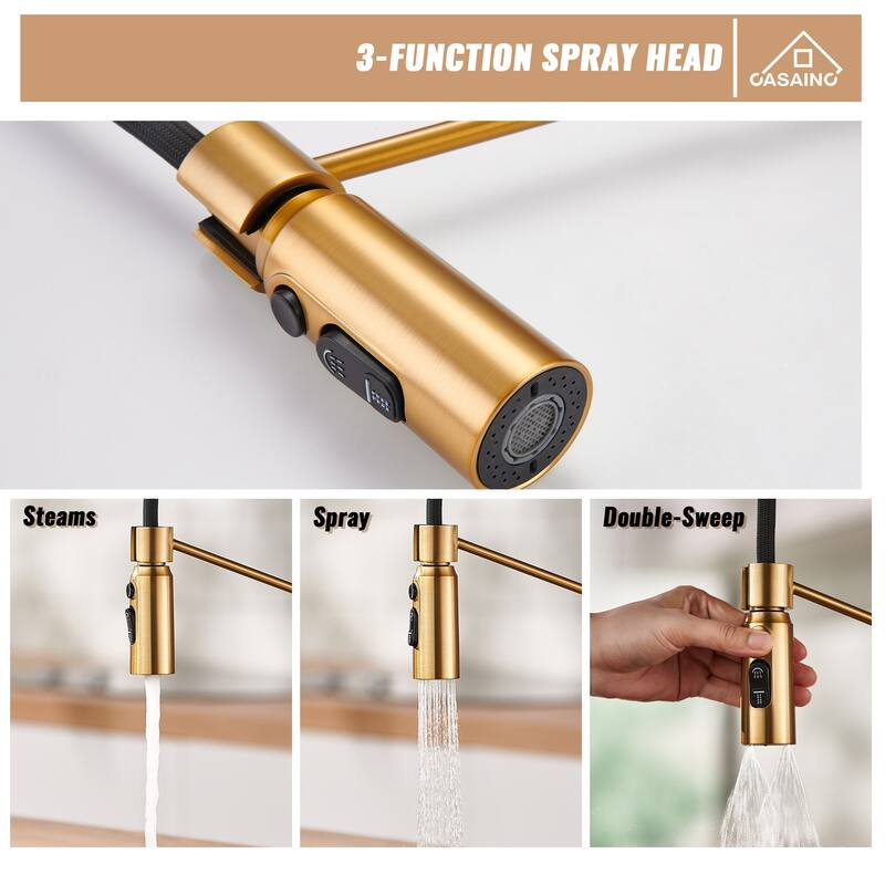 Single Handle Pull Down Sprayer Kitchen Faucet