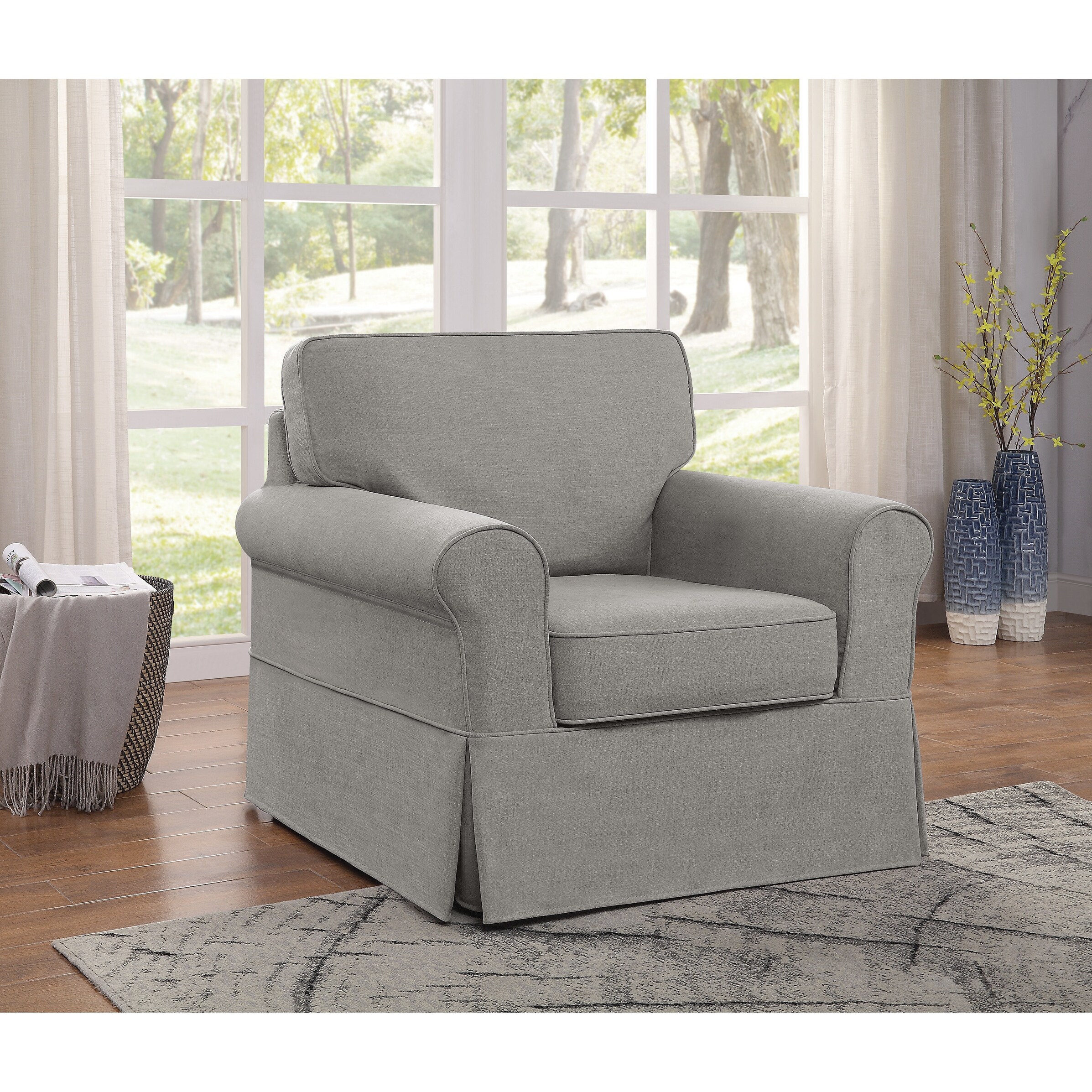 Porch & Den Zuni Arm Chair with Removable Slip Cover - On Sale