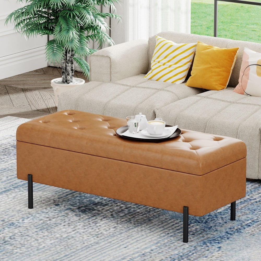 Andeworld End Of Bed Storage Bench,ottoman with storage for living room bedroom bench