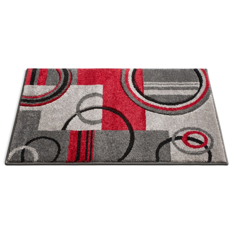 Well Woven Ruby Galaxy Waves Modern Geometric Area Rug