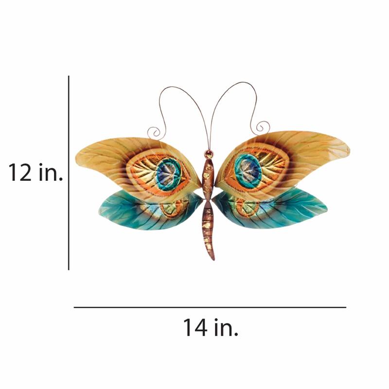 Dragonfly Wall Decor Peacock