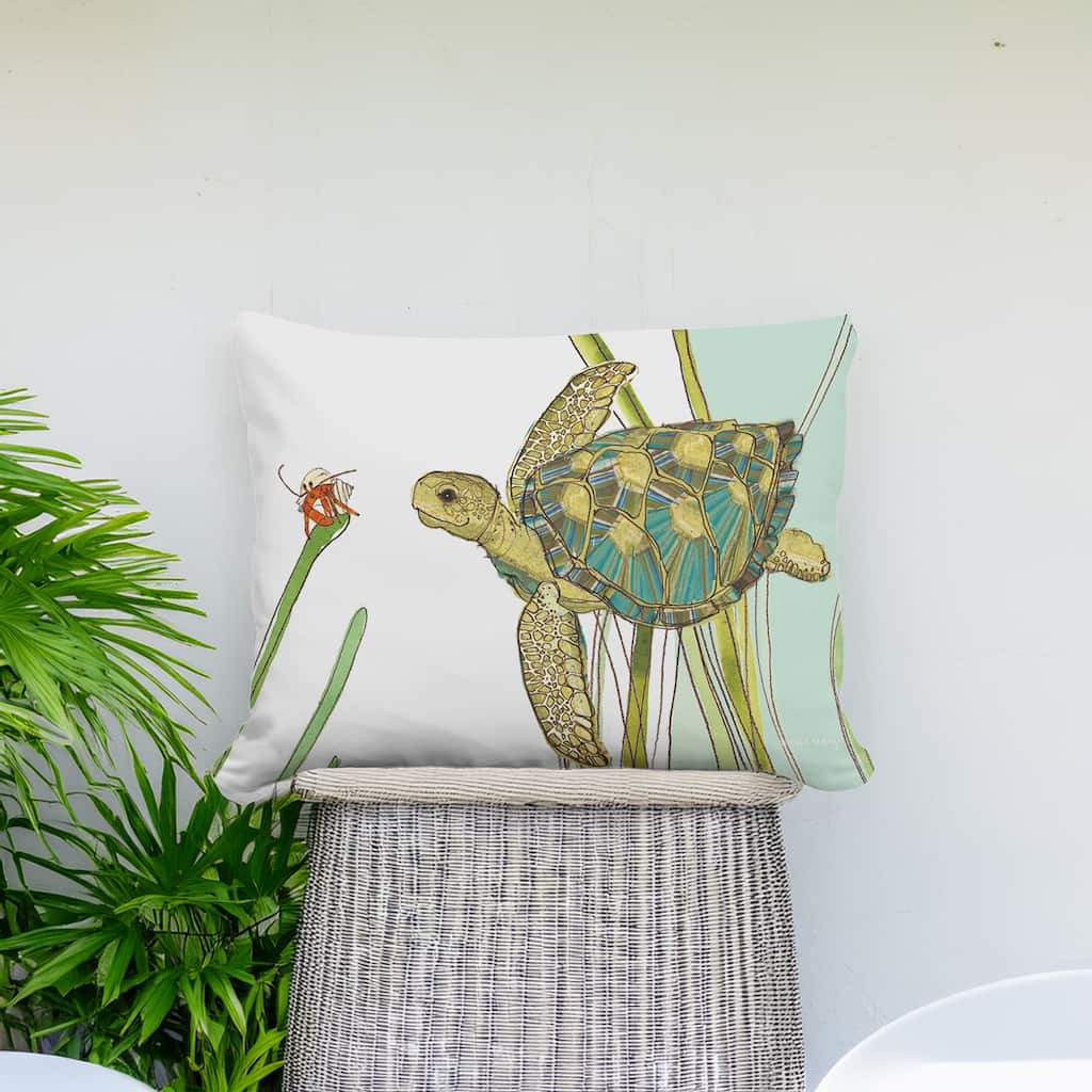 Magnolia Casual Outdoor Pillow Sea Turtle 13x18